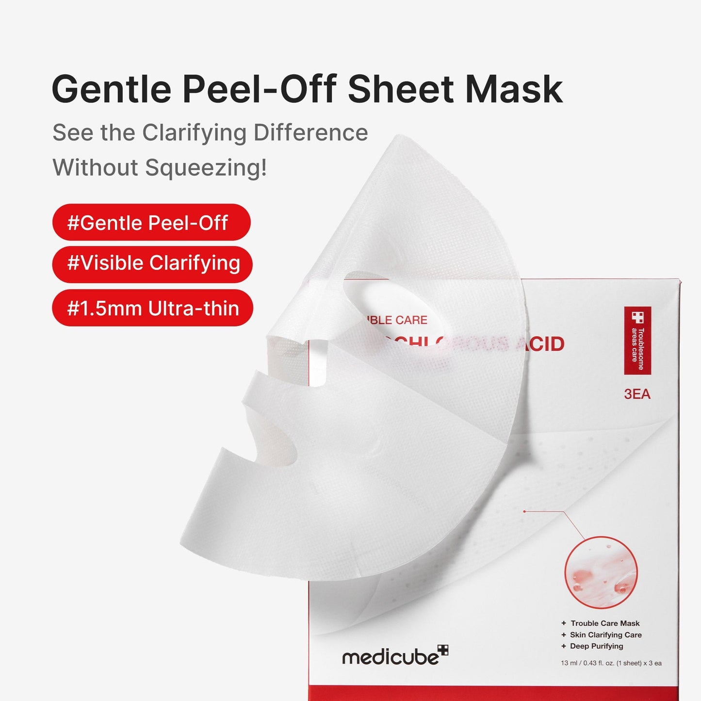 MEDICUBE - Hypochlorous Acid Peel Mask 3ea