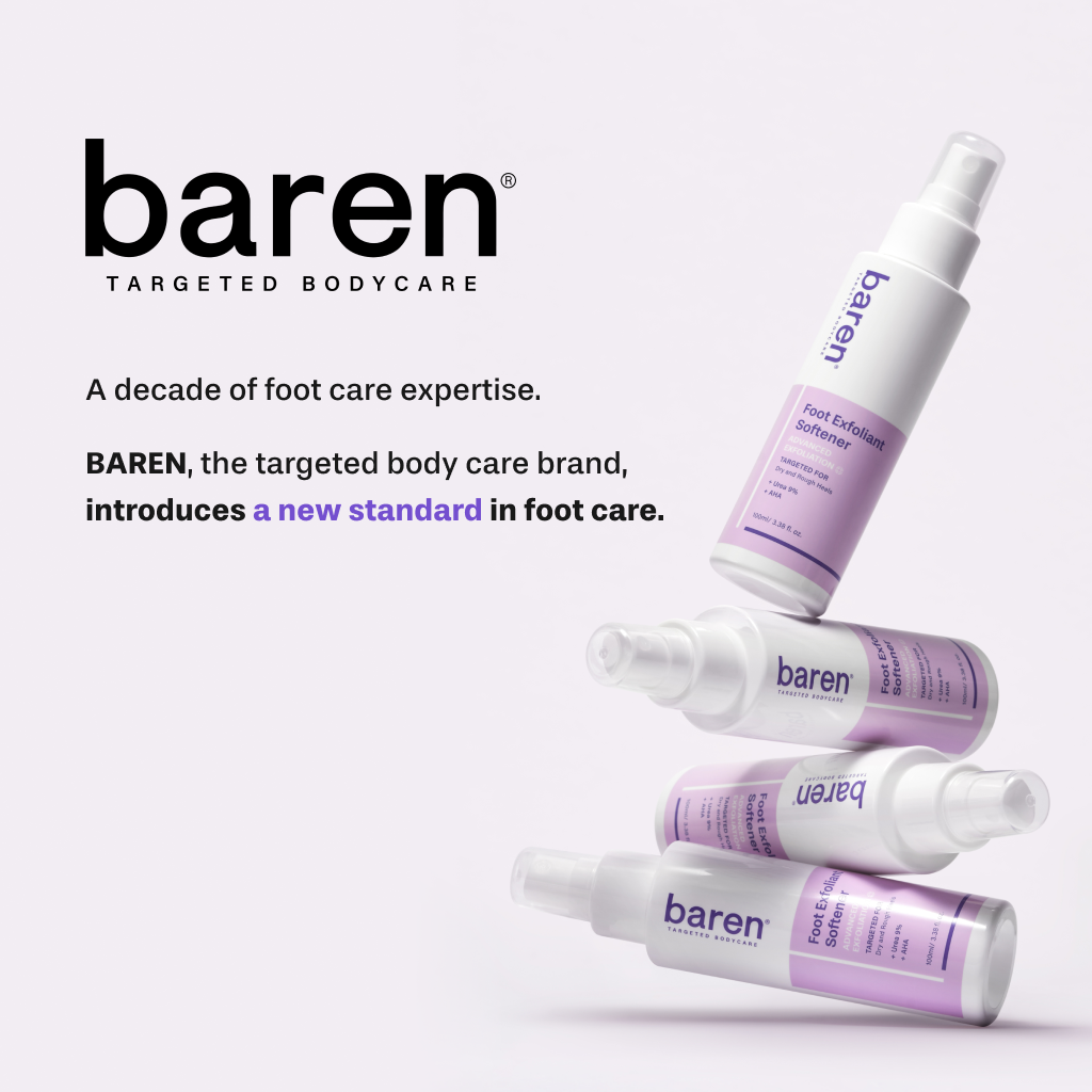 BAREN - Callus Remover Kit for Feet: Foot File & Peeling Foot Spray 100ml