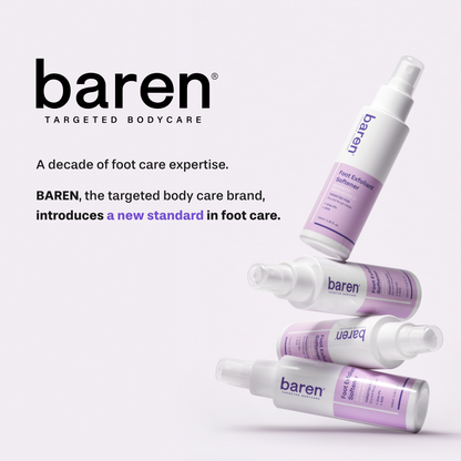 BAREN - Callus Remover Kit for Feet: Foot File & Peeling Foot Spray 100ml
