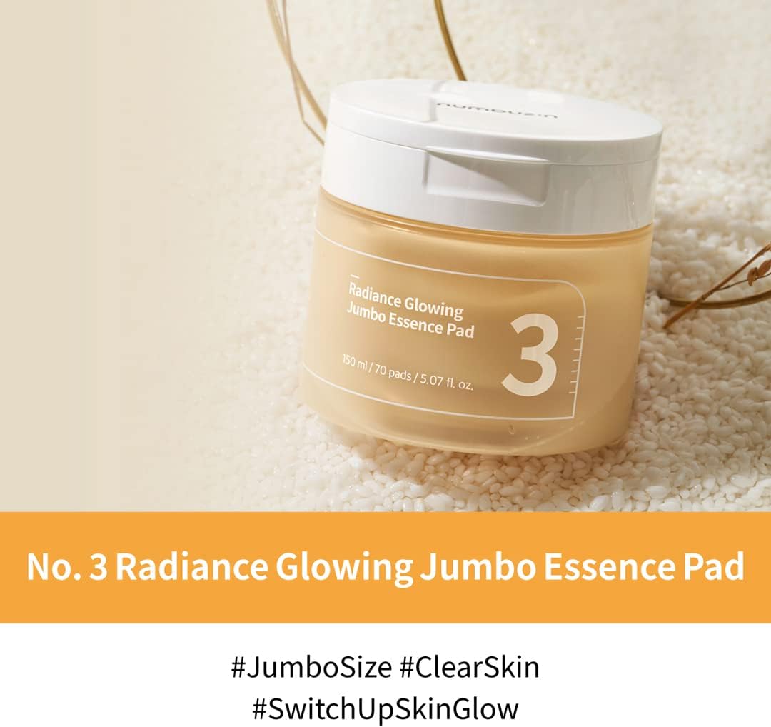 numbuzin No.3 Radiance Glowing Jumbo Essence Pad 150ml / 70 Pads