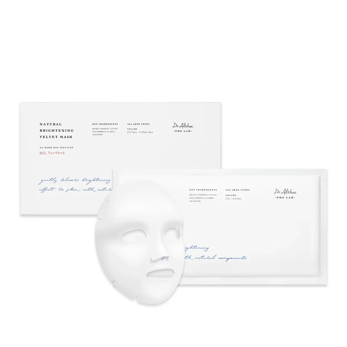 DR ALTHEA Natural Brightening Velvet Mask 27g 6 Mask/Pack