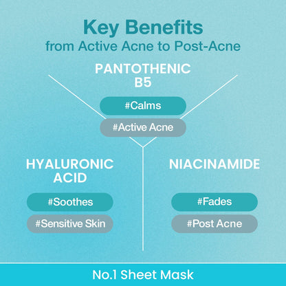 numbuzin No.1 Pantothenic B5 Hyaluronic Active Clear Mask 26ml x 5 Mask