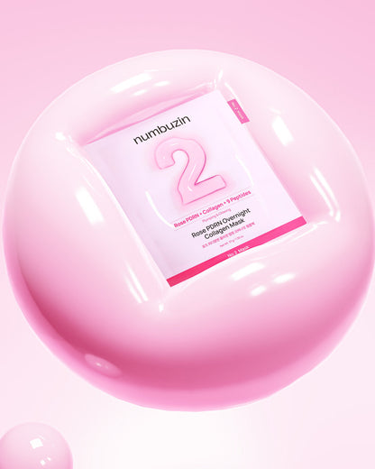 numbuzin No.2 Rose PDRN Overnight Collagen Mask 37g x 4 Mask