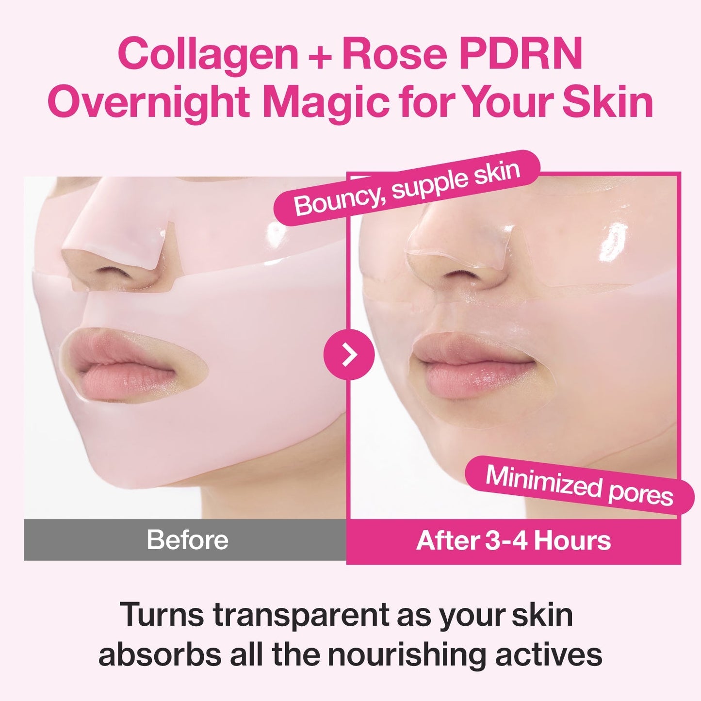 numbuzin No.2 Rose PDRN Overnight Collagen Mask 37g x 4 Mask