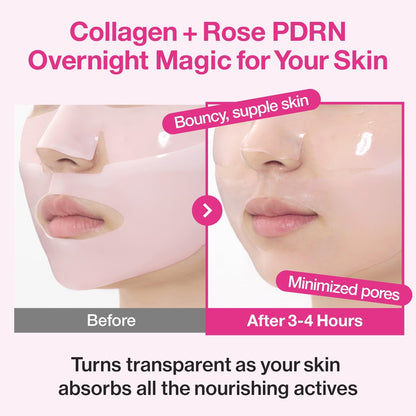 numbuzin No.2 Rose PDRN Overnight Collagen Mask 37g x 4 Mask