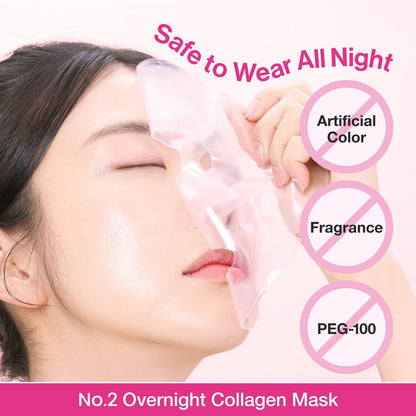 numbuzin No.2 Rose PDRN Overnight Collagen Mask 37g x 4 Mask