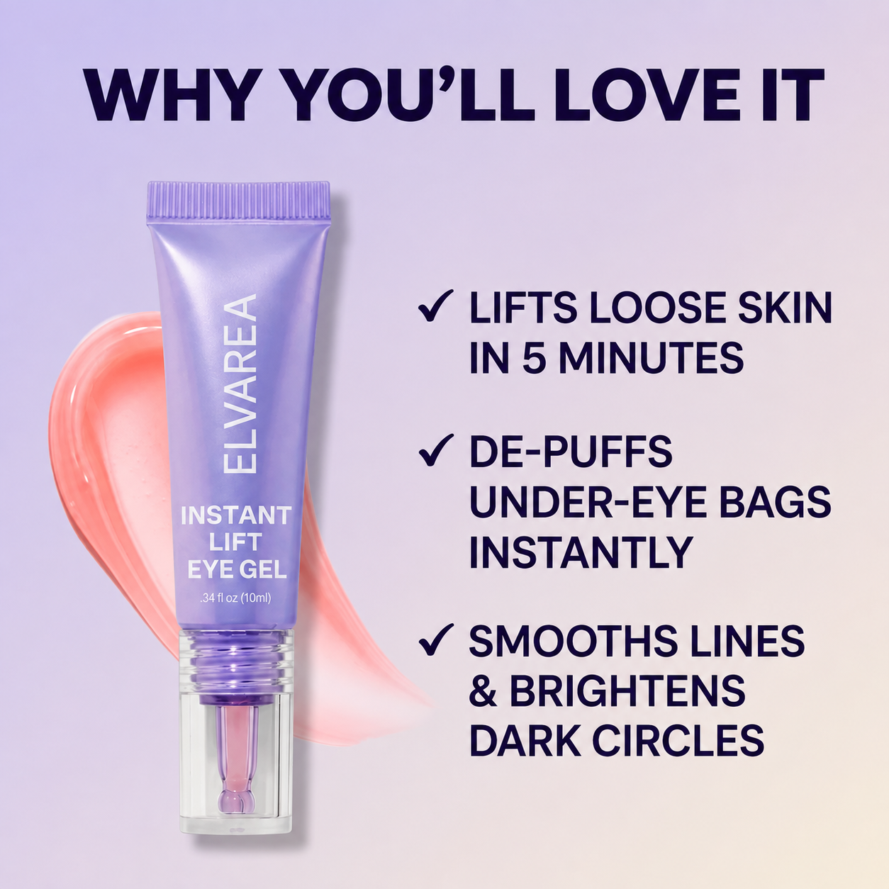 ELVAREA Instant Eye Lift Gel | Firming & Brightening Formula