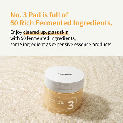 numbuzin No.3 Radiance Glowing Jumbo Essence Pad 150ml / 70 Pads