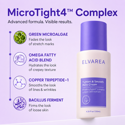 ELVAREA Belly Sculpt & Firm Cream  Fast Absorbing Formula