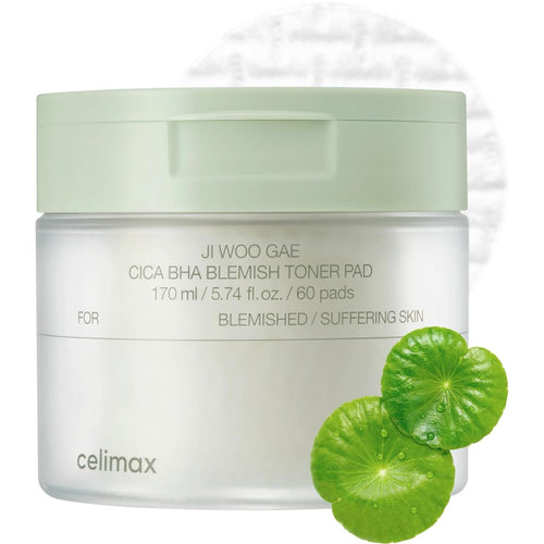 Celimax Ji Woo Gae Cica BHA Blemish Toner Pad 60 Pads / 170ml