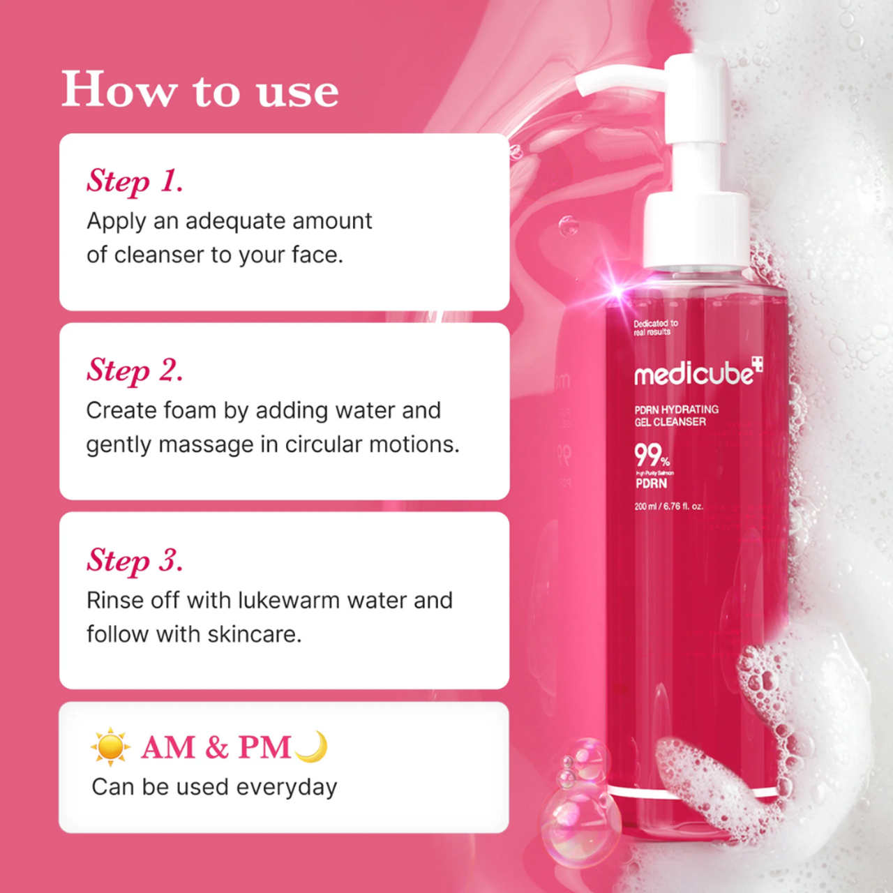 MEDICUBE PDRN Hydrating Gel Cleanser – 150 ml
