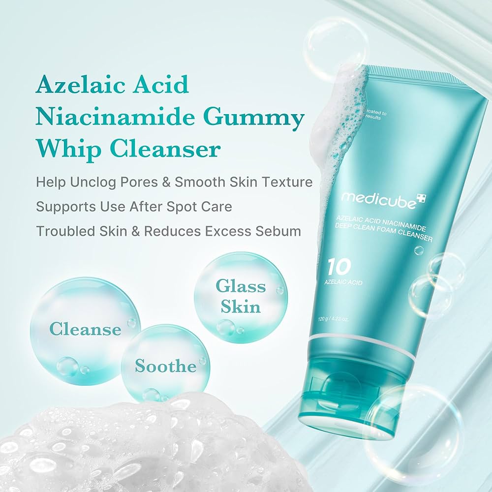 MEDICUBE – Azelaic Acid Niacinamide Deep Clean Foam Cleanser 125 ml
