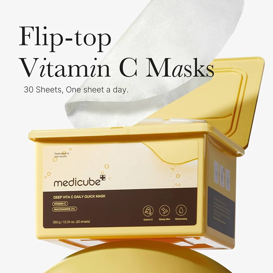 MEDICUBE Deep Vita C Daily Quick Mask – 30 Masks / Box