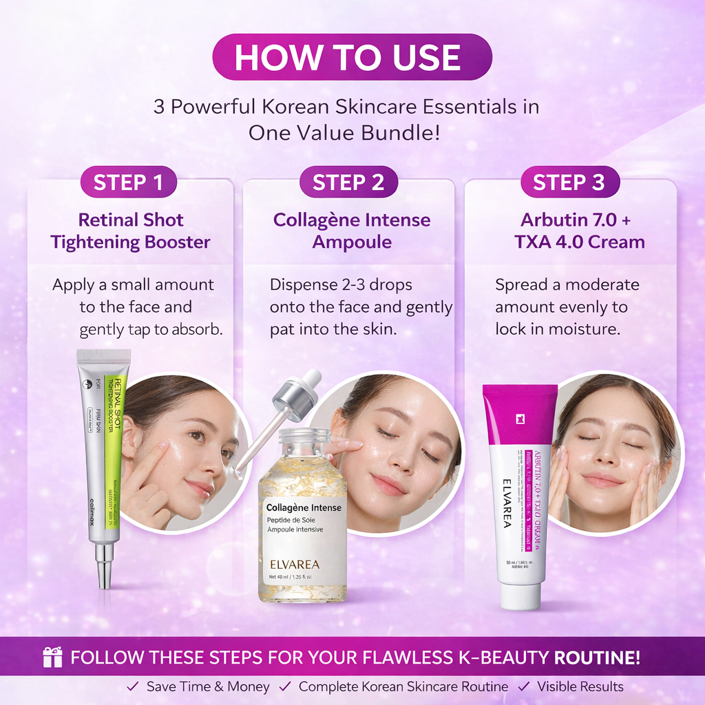 Elvarea 3-in-1 Skincare Bundle – Firm, Bright & Hydrate