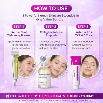 Elvarea 3-in-1 Skincare Bundle – Firm, Bright & Hydrate