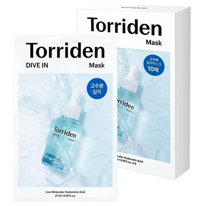 TORRIDEN – DIVE-IN Low Molecular Hyaluronic Acid Mask Pack – 27 ml x 10 Masks