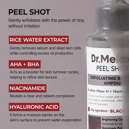 DR MELAXIN - Peel Shot Exfoliating Black Rice Ampoule 80ml