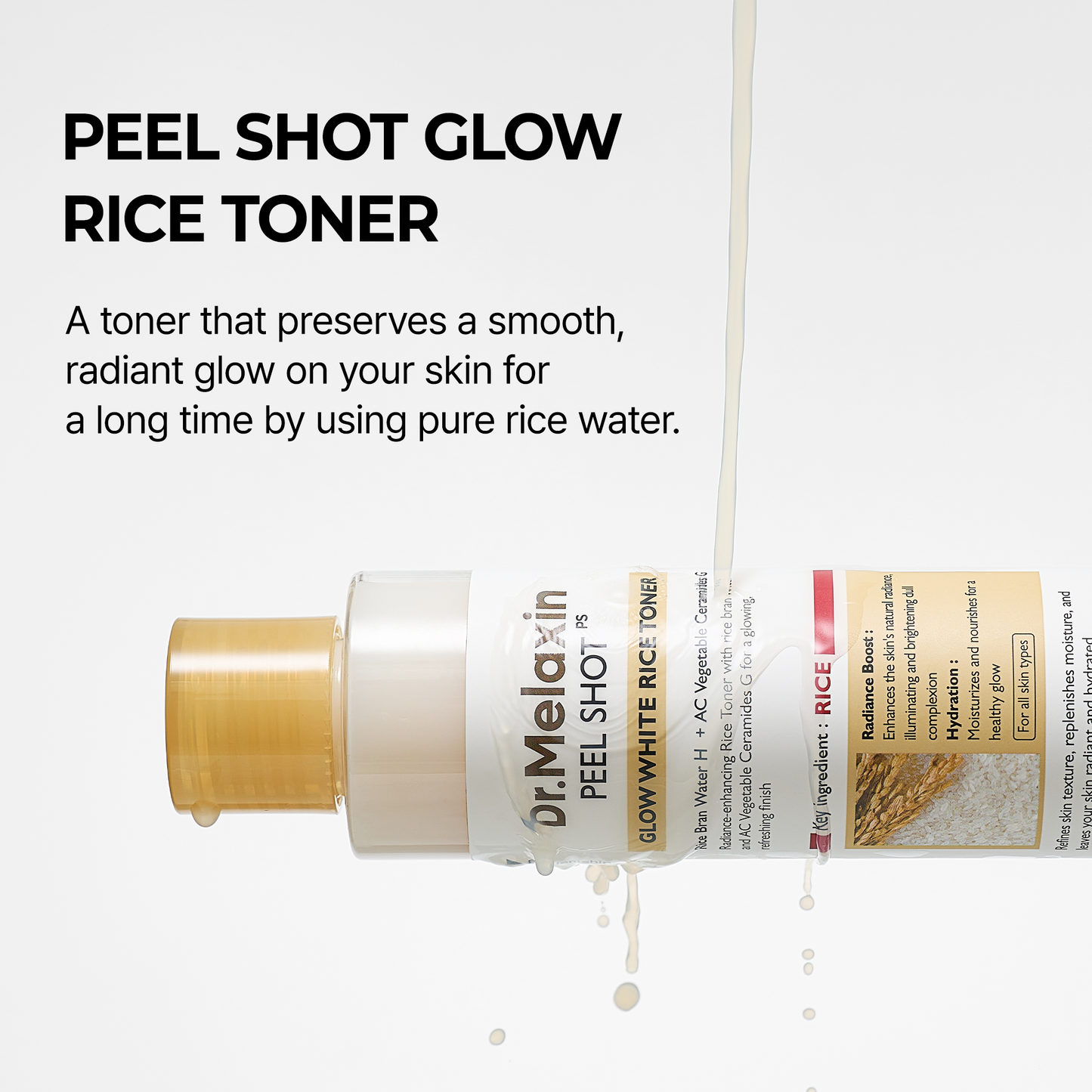 DR MELAXIN - Peel Shot Glow White Rice Toner 200ml