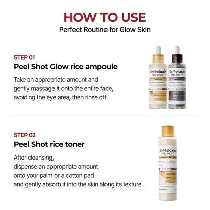 DR MELAXIN - Peel Shot Glow White Rice Toner 200ml