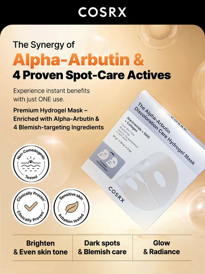 COSRX - The Alpha-Arbutin Discoloration Care Hydrogel Mask 34g x 3