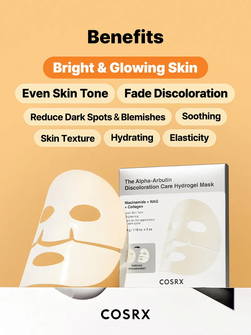 COSRX - The Alpha-Arbutin Discoloration Care Hydrogel Mask 34g x 3
