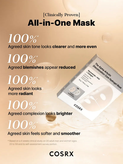COSRX - The Alpha-Arbutin Discoloration Care Hydrogel Mask 34g x 3