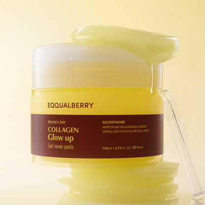 Eqqualberry - Collagen Glow Up Gel Toner Pad 60 Pads