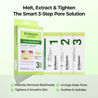 DR MELAXIN - Cactox 3-Step Nose Pore Pack 3gX3ea