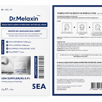DR MELAXIN - Aqua Ion Plasma Hydrating Water Gel Mask 25gx5ea
