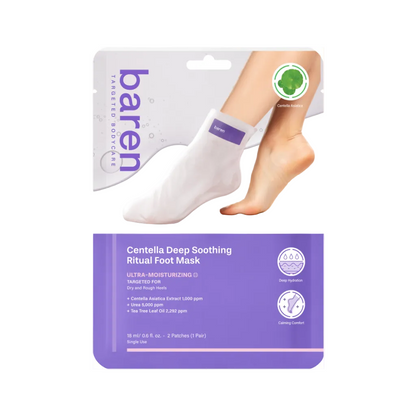 BAREN - Centella Deep Soothing Ritual Foot Mask 18ml x 3