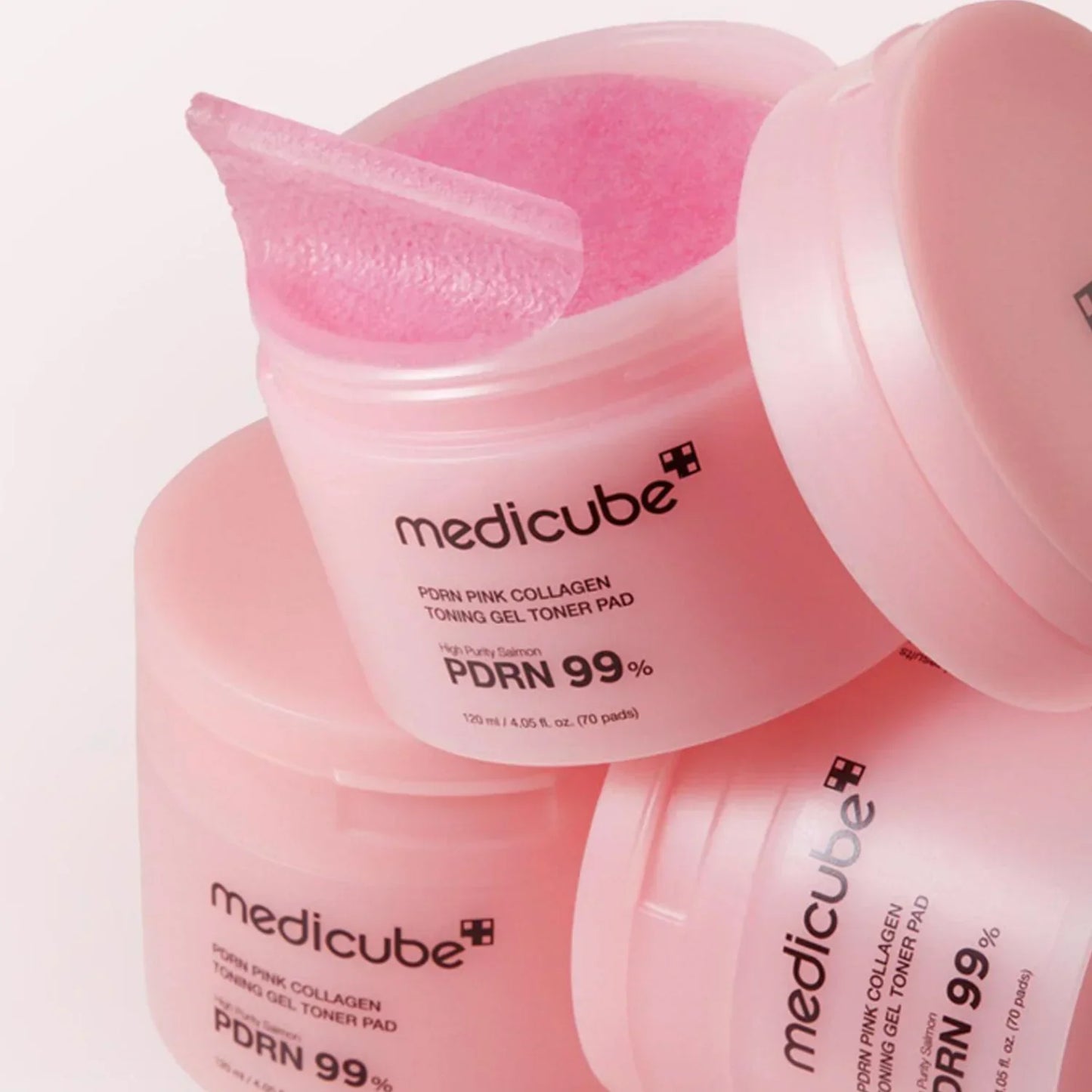 MEDICUBE PDRN Pink Collagen Toning Gel Toner Pad – 70 Pads
