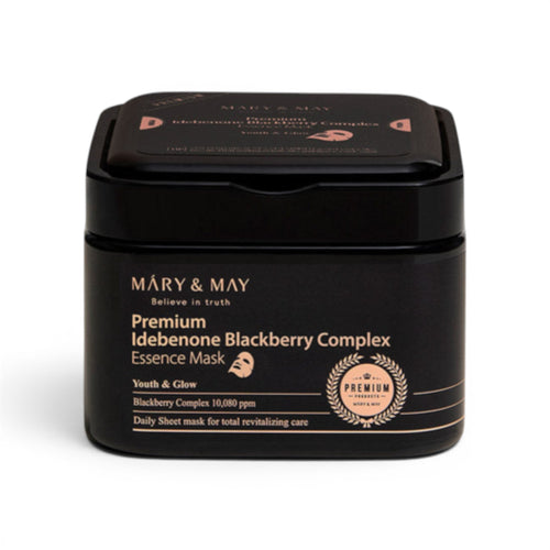 MARY & MAY - Premium Idebenone Blackberry Complex Essence Mask 20ea