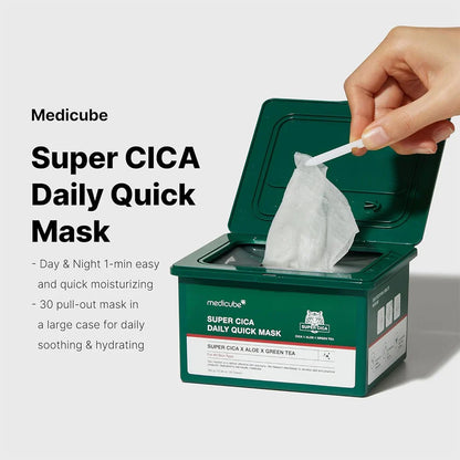 MEDICUBE Super Cica Daily Quick Mask – 30 Masks / Box