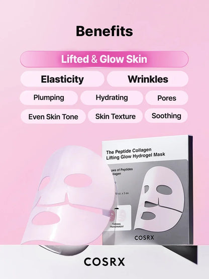 COSRX - The Peptide Collagen Lifting Glow Hydrogel Mask 34g x 3