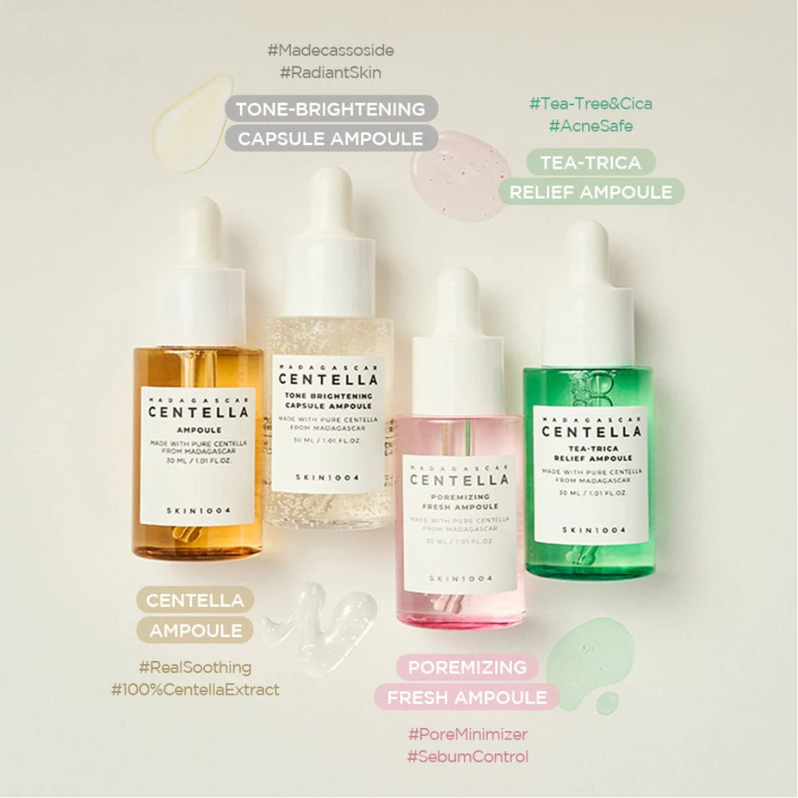 SKIN1004 Madagascar Centella Ampoule Kit – 30 ml x 4