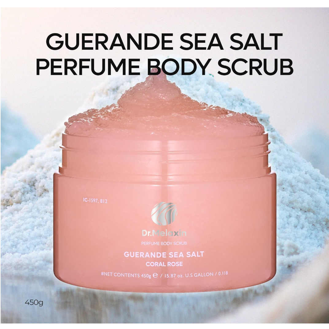 DR MELAXIN - Guerande Sea Salt Perfume Body Scrub Coral Rose 450g