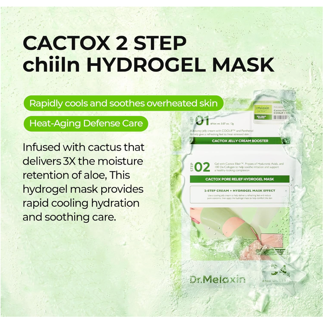 DR MELAXIN - Cactox Pore Relief Jelly Cream Hydrogel Mask 34gX4ea