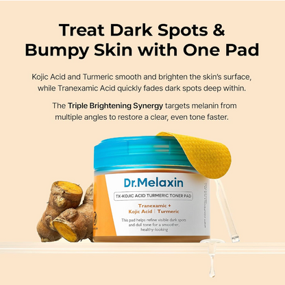 DR MELAXIN - TX-Kojic Acid Turmeric Toner Pad 190ml (70pads)
