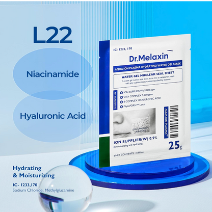DR MELAXIN - Aqua Ion Plasma Hydrating Water Gel Mask 25gx5ea