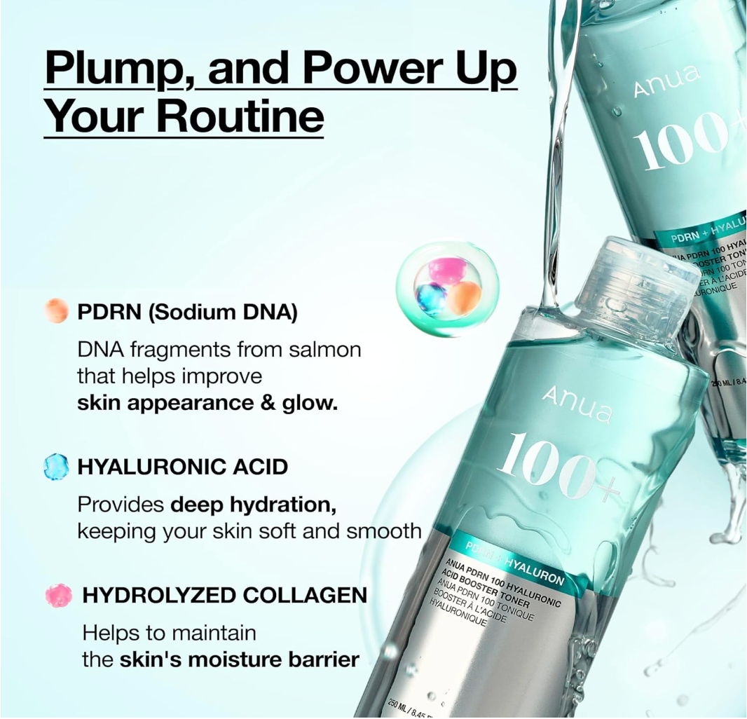 ANUA - PDRN 100 Hyaluronic Acid Booster Toner 250ml