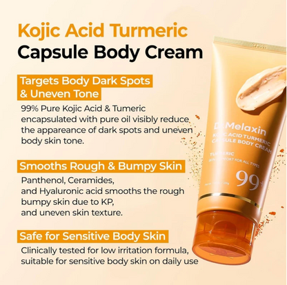 DR MELAXIN - Kojic Acid Turmeric Capsule Body Cream 200g