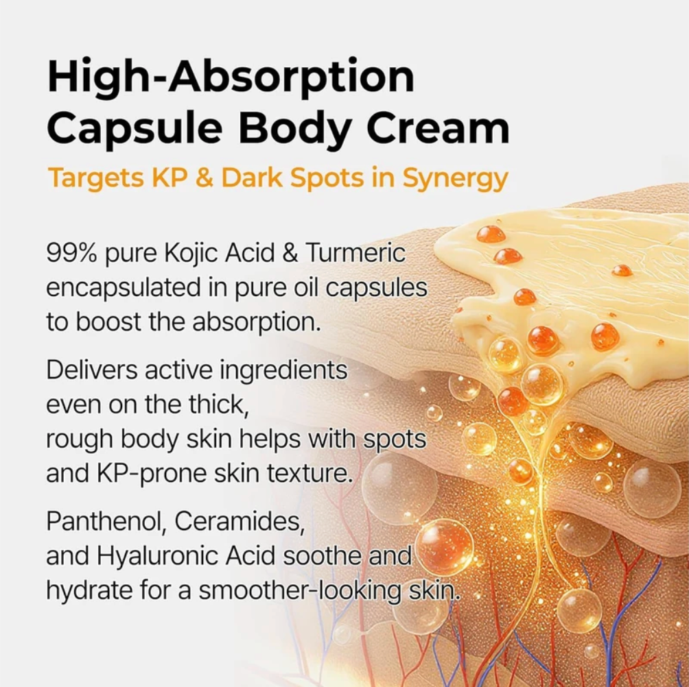 DR MELAXIN - Kojic Acid Turmeric Capsule Body Cream 200g