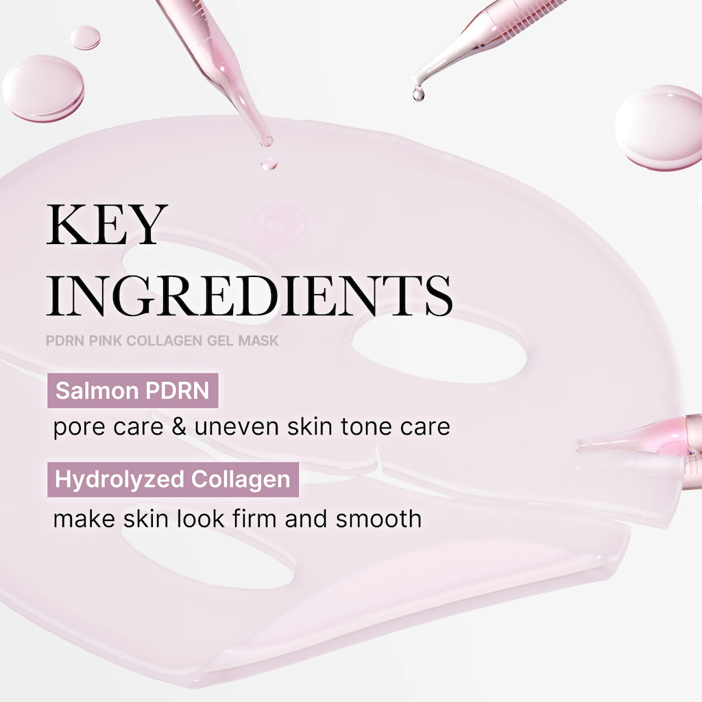 PDRN Infused Pink Collagen Gel Mask - Pack of 4