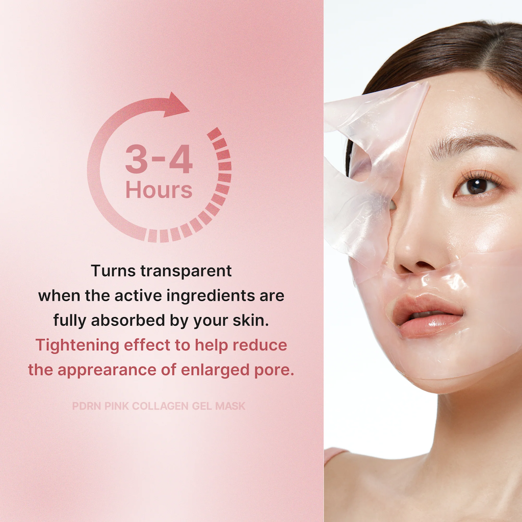 PDRN Infused Pink Collagen Gel Mask - Pack of 4
