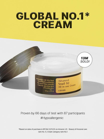 COSRX - Advanced Snail 92 All In One Cream - Tube 100g