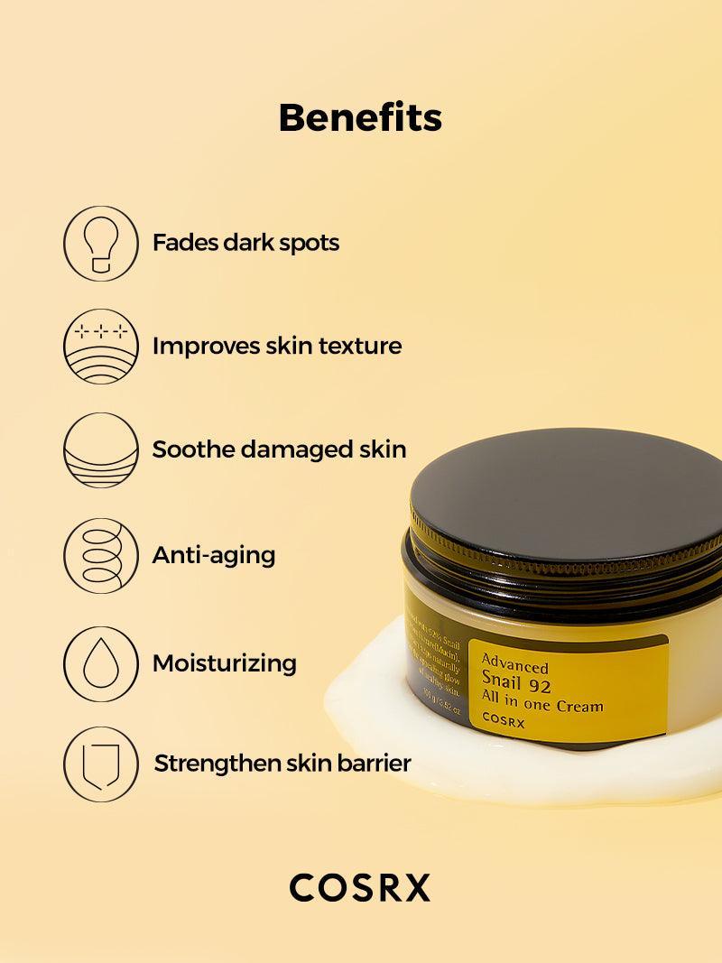 COSRX - Advanced Snail 92 All In One Cream - Tube 100g