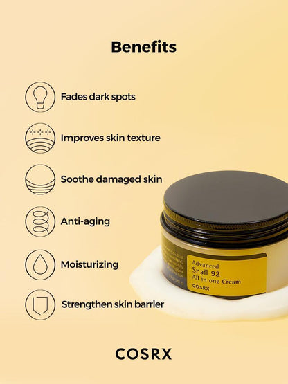 COSRX - Advanced Snail 92 All In One Cream - Tube 100g
