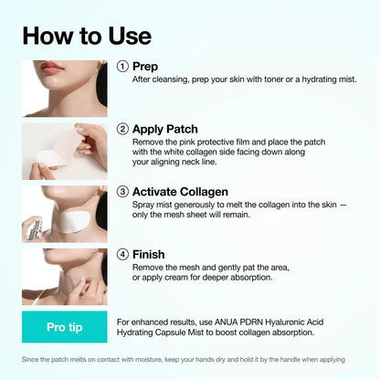 ANUA - PDRN Collagen Melting Neck Patch 4 pcs