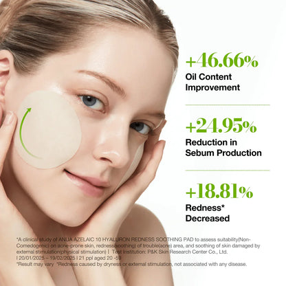 ANUA - Azelaic Acid 10 Hyaluron Redness Soothing Pad 230ml (90 Pad)
