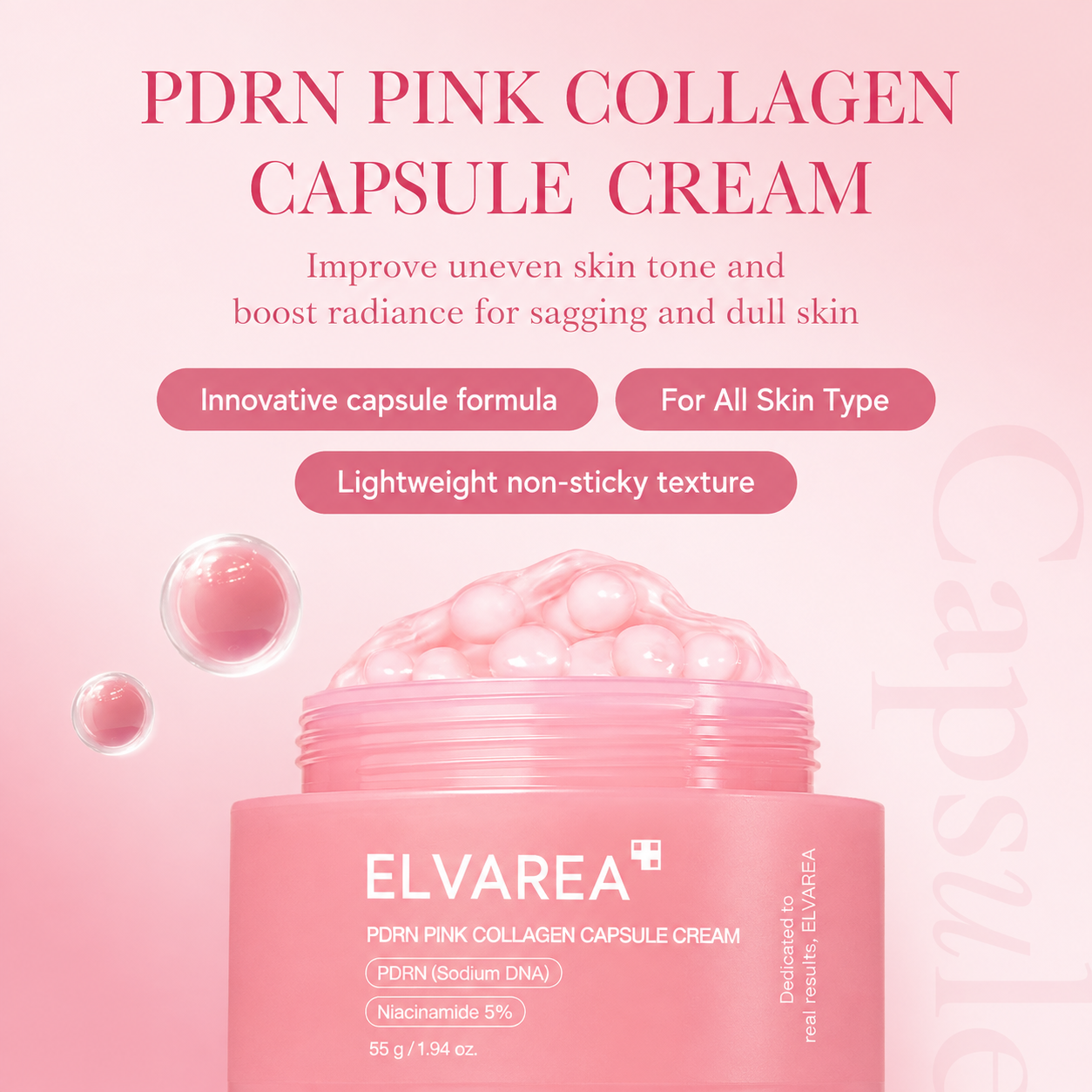 ELVAREA PDRN Pink Collagen Capsule Cream